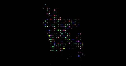 Emerging Dot Pattern as Vibrant Bangladesh Country Silhouette Stock Footage 315885538