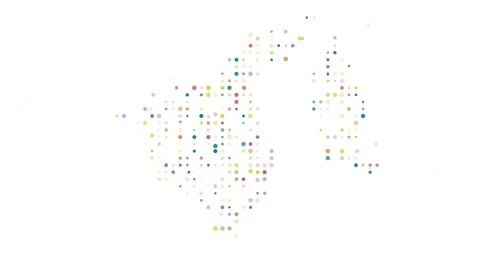 Emerging Dot Pattern as Vibrant Brunei Darussalam Country Silhouette Stock Footage 315936369