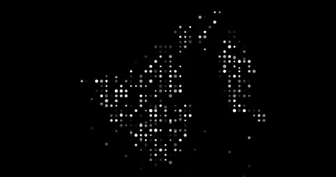 Emerging Dot Pattern as Vibrant Brunei Darussalam Country Silhouette Stock Footage 315936427