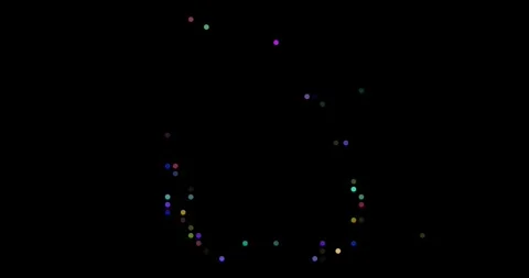 Emerging Dot Pattern as Vibrant Cocos Keeling Islands Country Silhouette Stock Footage 316031039