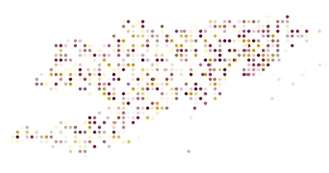 Emerging Dot Pattern as Vibrant Kyrgyzstan Country Silhouette Stock Footage 316463247