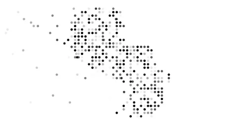 Emerging Dot Pattern as Vibrant Paraguay Country Silhouette Stock Footage 316224417