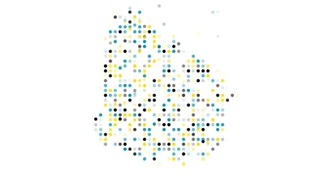 Emerging Dot Pattern as Vibrant Uruguay Country Silhouette Stock Footage 316331793