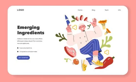 Emerging Ingredients. Flat Vector Illustration Illustrazione stock