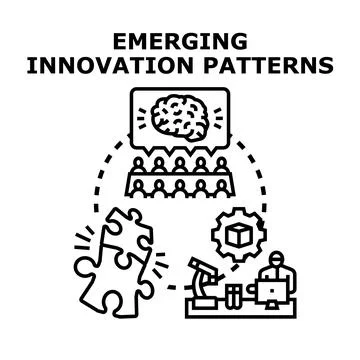Emerging innovation patterns process development concept Stock Illustration