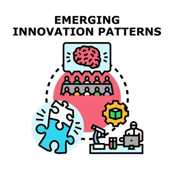 Emerging innovation patterns process development concept Stock Illustration