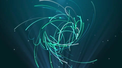 Emerging line and dot matrix explosion Stock Footage 276340227