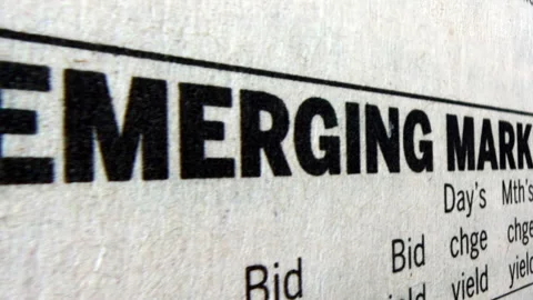 Emerging market report camera slide Stock Footage 213054006