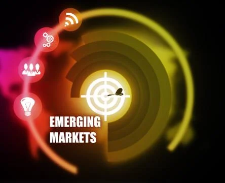 Emerging Markets concept plan Stock Illustration