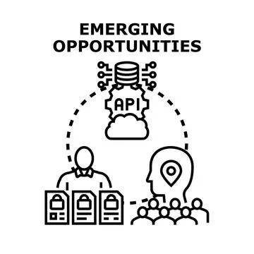 Emerging opportunities in digital network and data management 스톡 일러스트