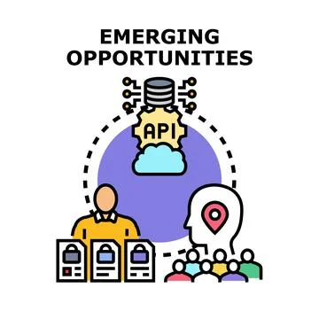 Emerging opportunities in digital network and data management Stock Illustration