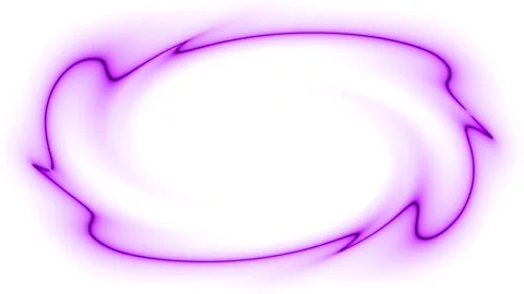 Emerging pink horizontal oval circular neon lines forming a closed frame. I.. Stock Footage 270315593