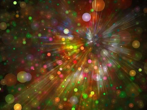 Emerging rays with explosion Stock Illustration