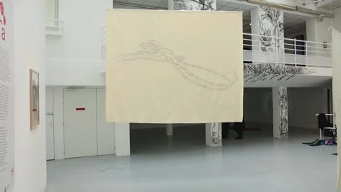 Emerging Spanish artists shine in Paris with 'Aquí y ahora', París, FR - 22 Apr  Stock Footage 307347955