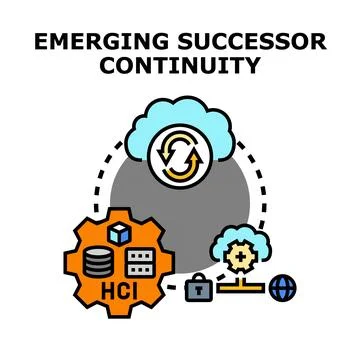 Emerging successor continuity concept modern vector illustration Stock Illustration