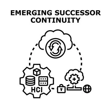 Emerging successor continuity concept modern vector illustration Stock Illustration