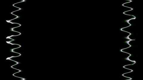 Emerging wavy white vertical rectangular neon long lines forming a frame. I.. Stock Footage 270315553