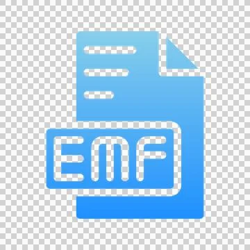 Emf document file gradient icons for an attractive digital display. Illustrazione stock