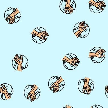 Emg procedure neurologist vector seamless pattern Stock Illustration