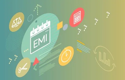 EMI Payment Abstract Illustration Stock Illustration
