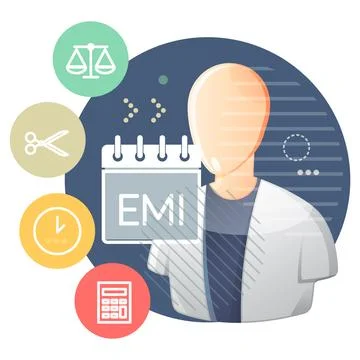 EMI Payment Abstract Illustration Stock Illustration