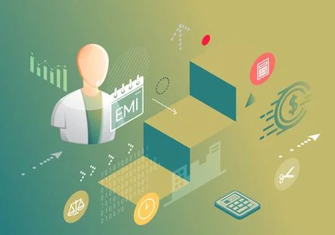 EMI Payment Abstract Illustration Stock Illustration