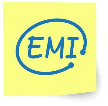 EMI Reminder Note Icon Stock Illustration