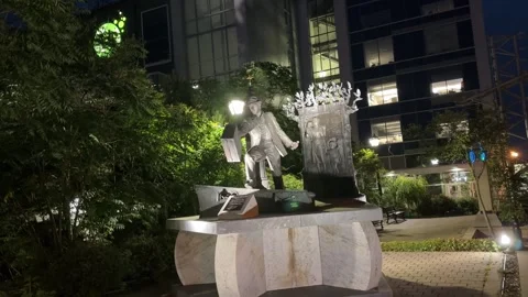 Emigrant Statue at Halifax Waterfront Harbor Front, NOVA SCOTIA, CANADA Stock Footage 247559293