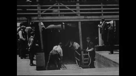 Emigrants landing at Ellis Island (1903) (II) Stock Footage