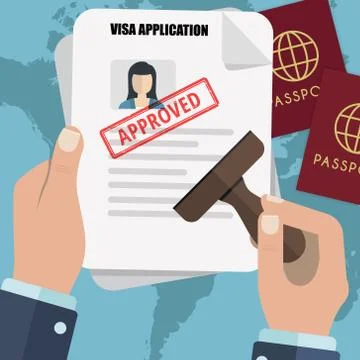 Emigration Visa Application Stock Illustration