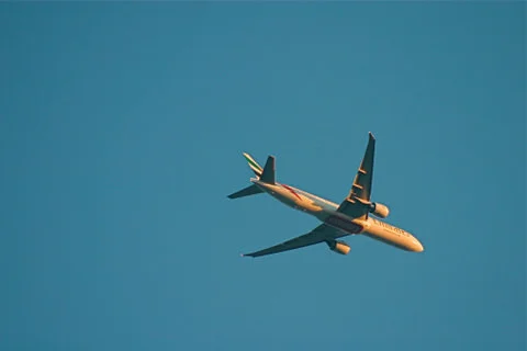 Emirates aeroplane Stock Photos