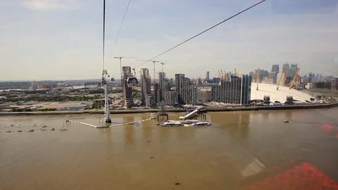 Emirates Air Line Cable Car Video stock 89970647
