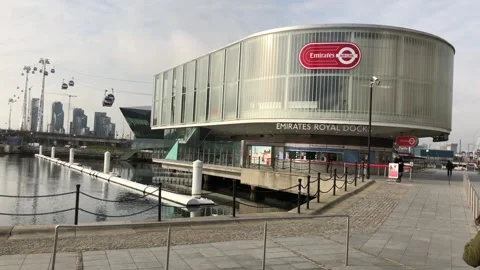 Emirates Air Line Cable Car Station London Stock Footage 136969535