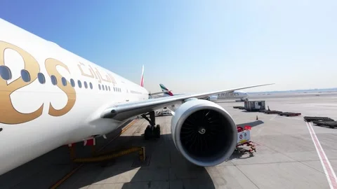 Emirates Boeing 777 Stock Footage 317456761