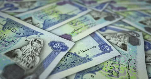 Emirates Dirham Dubai banknote flying over money surface Stock Footage 242698427
