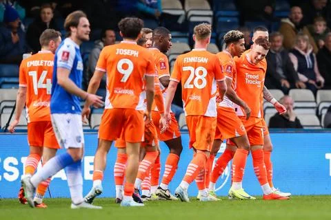 Emirates FA Cup First Round Gillingham v Blackpool Stock Photos