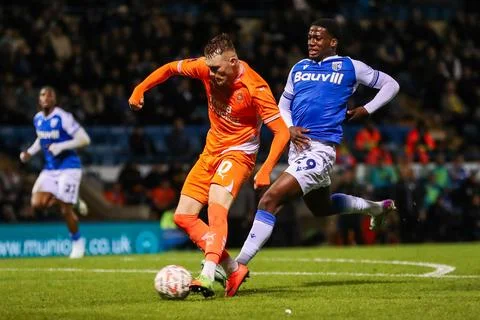 Emirates FA Cup First Round Gillingham v Blackpool Stock Photos