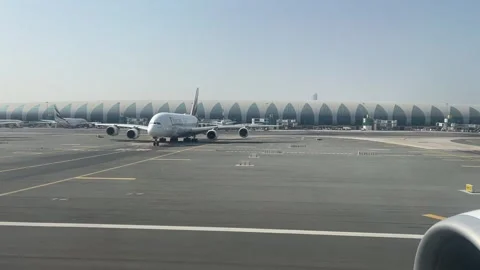 Emirates Flight between Dubai and Bologna - October 19, 2023 - BOEING 777-300ER Stock Footage 285606476