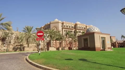 Emirates Palace in Abu Dhabi, UAE Stock Footage 130699953