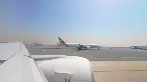 Emirates Plane Taxiing Stock Footage 317456766
