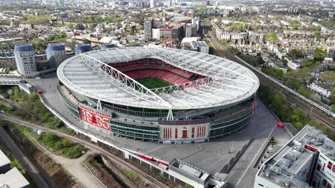 Emirates Stadium aerial. Stock Footage 332983928