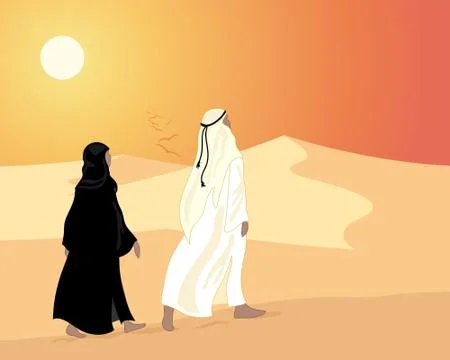 Emirates sunset Stock Illustration