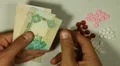 Emirati Dirham AED, Counting Drugs and Money, Health Care, Colorful Pills HD Footage