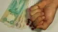 Emirati Dirham AED, Counting Drugs and Money, Health Care, Colorful Pills HD Footage