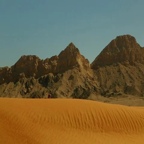Emirati men running on desert. Stock Footage 69482213
