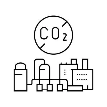 Emission free engine carbon line icon vector illustration イラスト素材