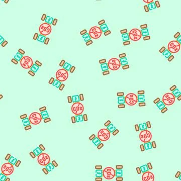 Emission free engine carbon vector seamless pattern 스톡 일러스트