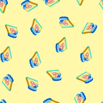 Emission free technology carbon isometric icon seamless pattern Stockillustratie