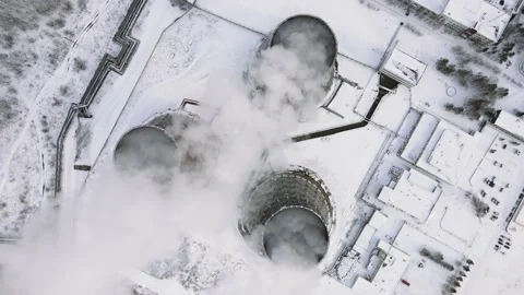 Emission of harmful emissions from human activities. Power generation from the Stock Footage 145717404