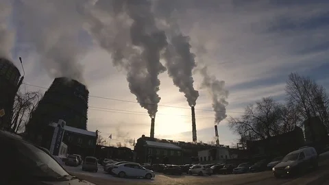 Emission of harmful substances into the atmosphere Stock Footage 123817967